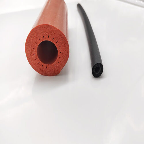 silicone sponge tube red and black